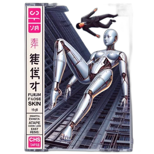 robot, weapon, cyberpunk, comic book art transparent PNG cut-out