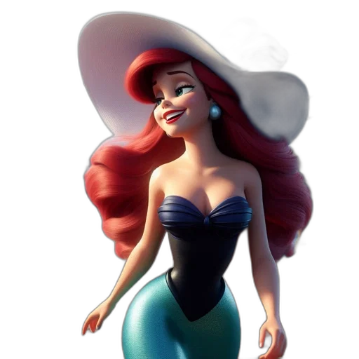 dress, hat, crown, 3d render transparent PNG cut-out