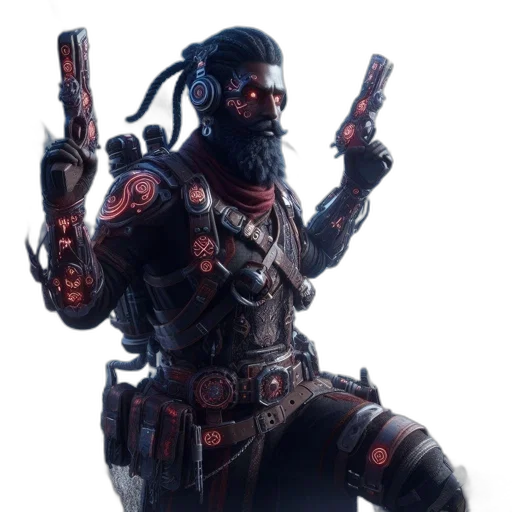 weapon, robot, staff, face transparent PNG cut-out