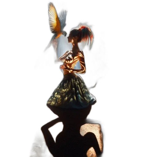 dress, crown, mask, creature transparent PNG cut-out