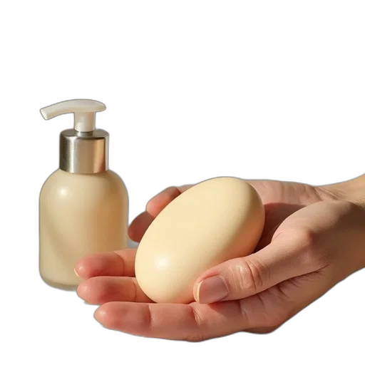 bottle, hair, 3d render, photorealistic transparent PNG cut-out