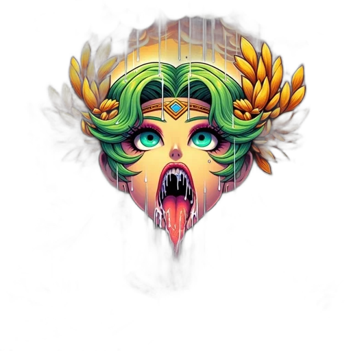 mask, face, creature, crown transparent PNG cut-out