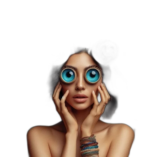 jewelry, mask, face, creature transparent PNG cut-out