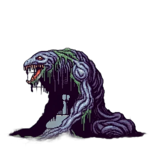 creature, animal, concept art, pixel art transparent PNG cut-out