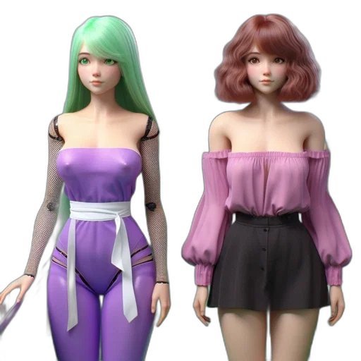 3d render, concept art, vaporwave, fantasy art transparent PNG cut-out