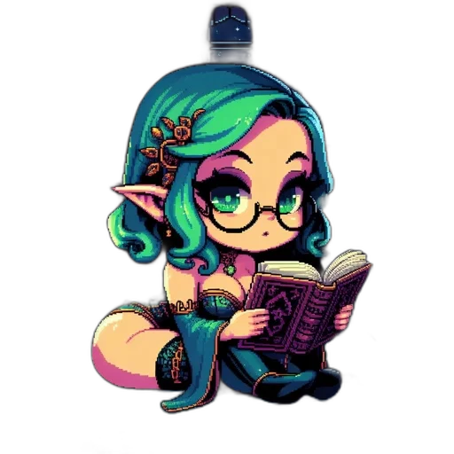 bottle, staff, fantasy art, cyberpunk transparent PNG cut-out