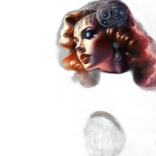 jewelry, crown, face, comic book art transparent PNG cut-out