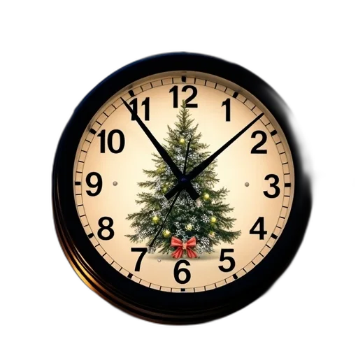 3d render, round, wall, clock transparent PNG cut-out