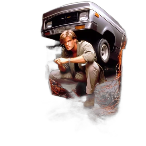 car, robot, concept art, photorealistic transparent PNG cut-out