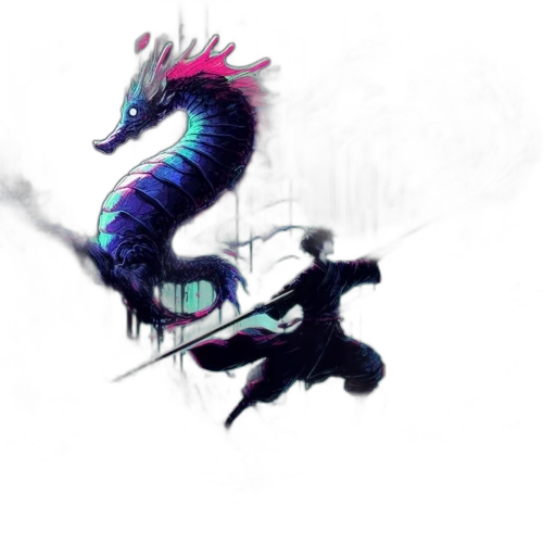 dragon, sword, creature, weapon transparent PNG cut-out
