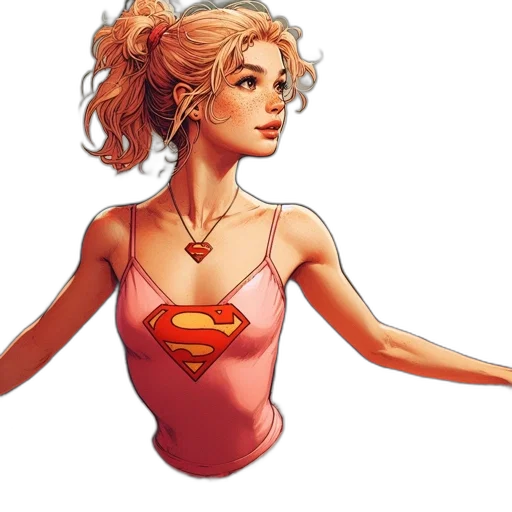 dress, comic book art, concept art, pixel art transparent PNG cut-out