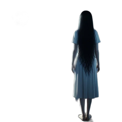 dress, hair, creature, mask transparent PNG cut-out