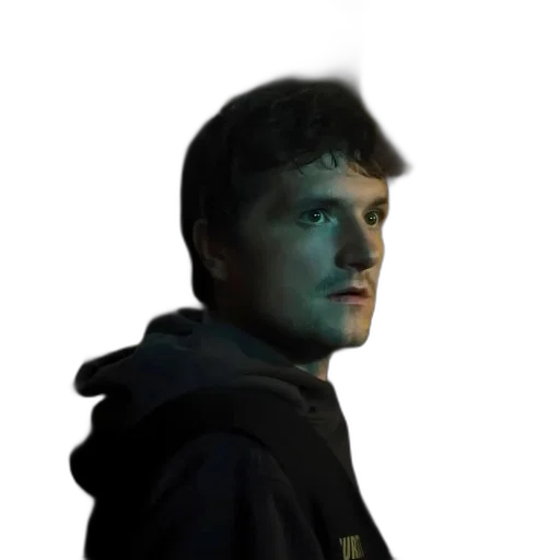 face, jacket, staff, robot transparent PNG cut-out