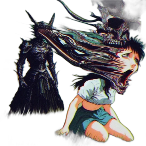 creature, mask, hair, dragon transparent PNG cut-out