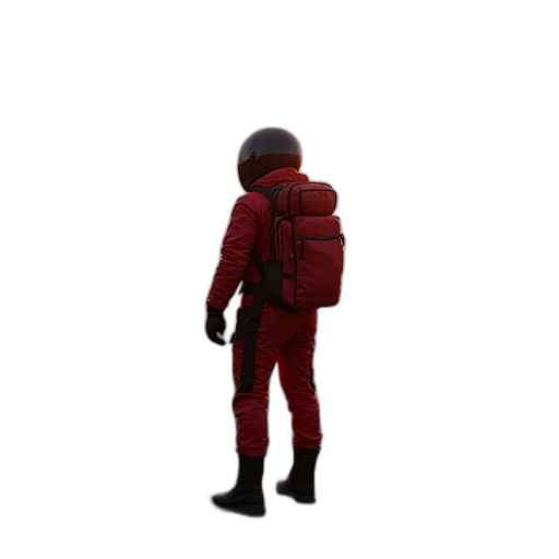jacket, robot, creature, staff transparent PNG cut-out