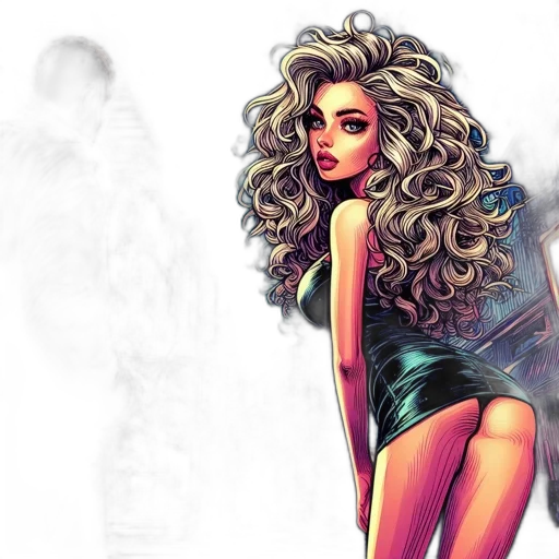comic book art, fantasy art, concept art, cartoon transparent PNG cut-out