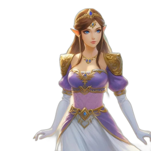 dress, fantasy art, concept art, 3d render transparent PNG cut-out
