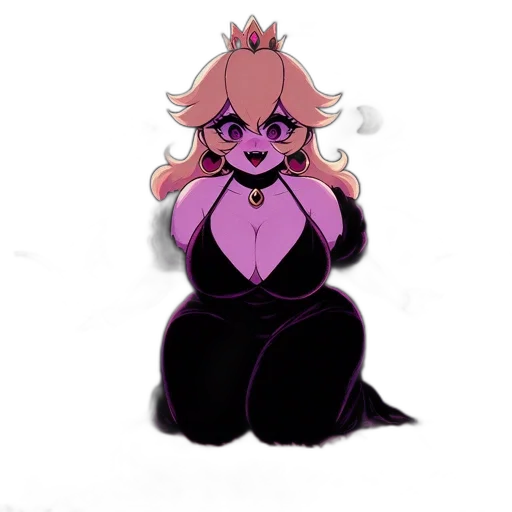 crown, creature, dress, staff transparent PNG cut-out