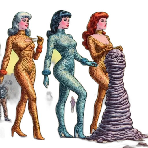 dress, comic book art, concept art, fantasy art transparent PNG cut-out