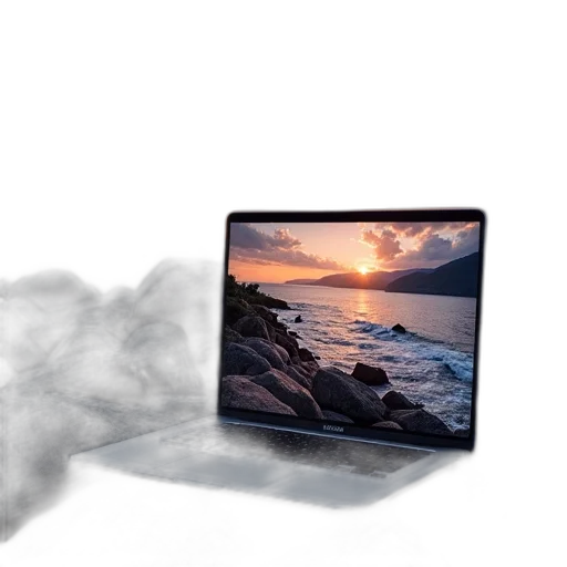 dragon, fog, fire, laptop transparent PNG cut-out