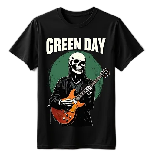 green, black, t-shirt, graphic transparent PNG cut-out