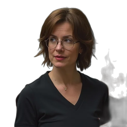 staff, face, dress, hair transparent PNG cut-out