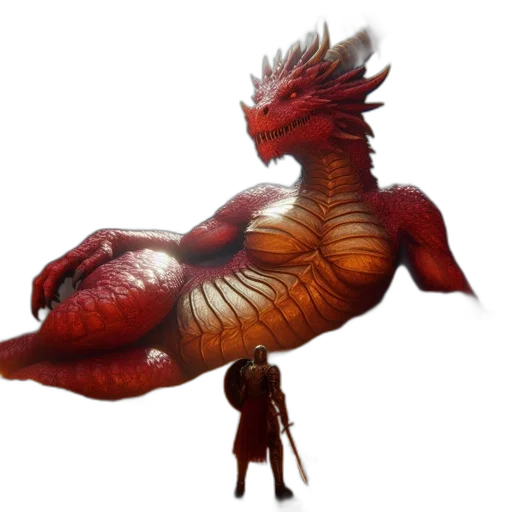 dragon, creature, animal, staff transparent PNG cut-out