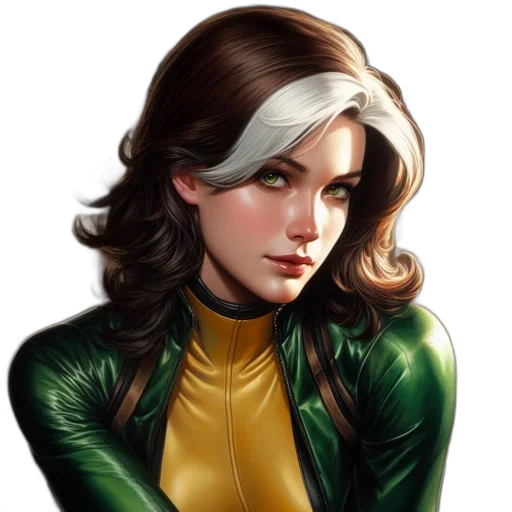 jacket, face, comic book art, fantasy art transparent PNG cut-out