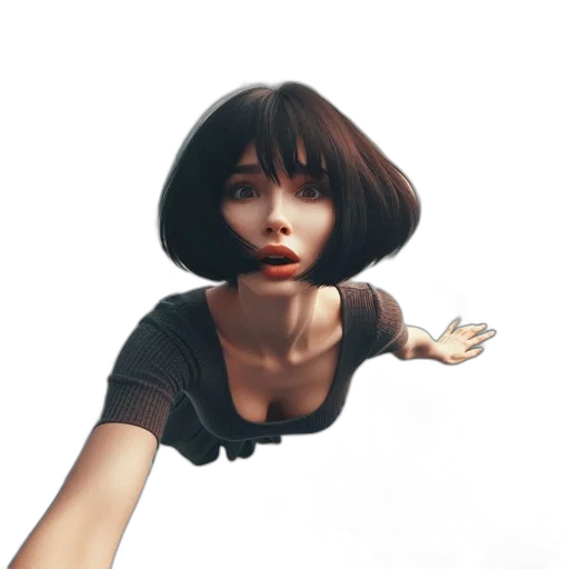 face, hair, robot, dress transparent PNG cut-out