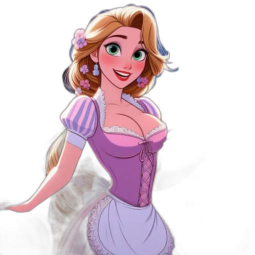dress, crown, staff, cartoon transparent PNG cut-out