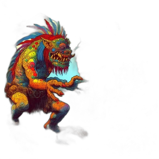 creature, dragon, animal, staff transparent PNG cut-out
