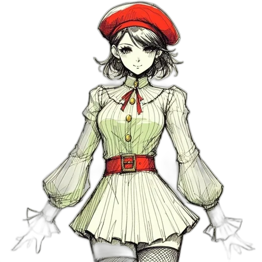 dress, hat, staff, crown transparent PNG cut-out