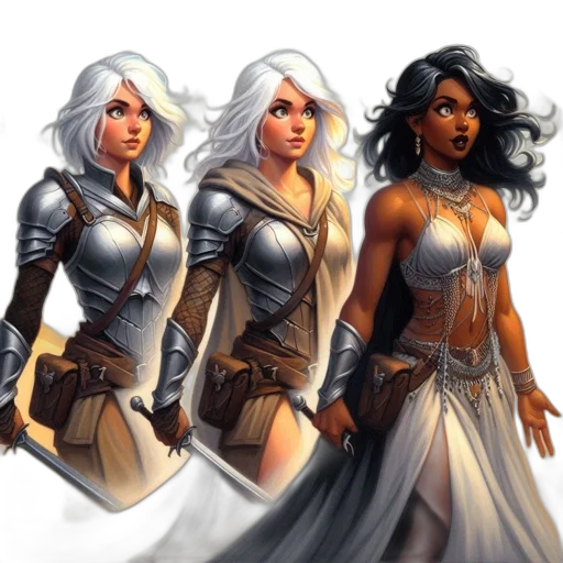 concept art, fantasy art, comic book art, 3d render transparent PNG cut-out
