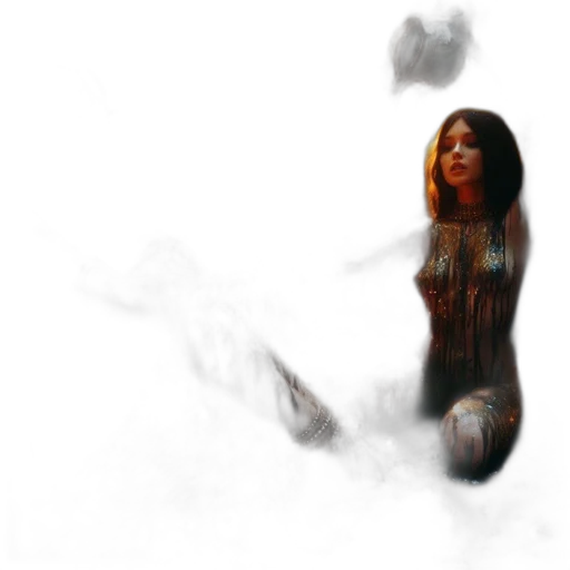 creature, staff, dress, face transparent PNG cut-out