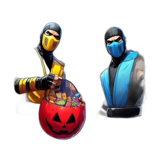 mask, weapon, concept art, 3d render transparent PNG cut-out