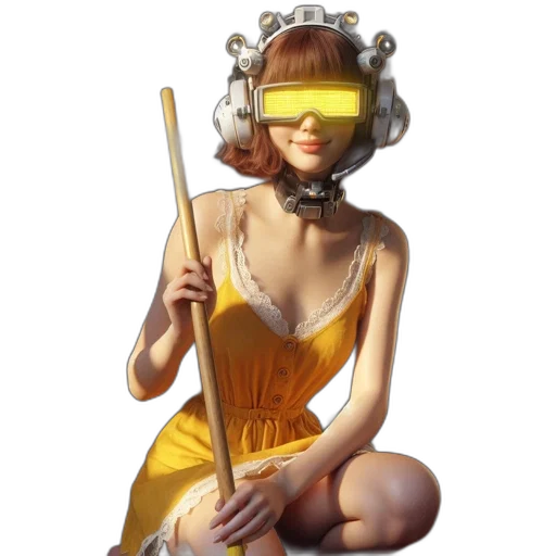 mask, staff, dress, jewelry transparent PNG cut-out