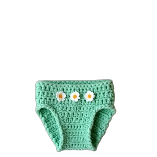 green, newborn, crochet, hat transparent PNG cut-out