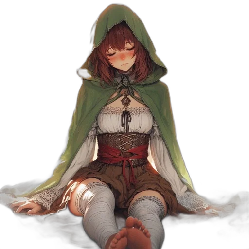 dress, mask, creature, staff transparent PNG cut-out