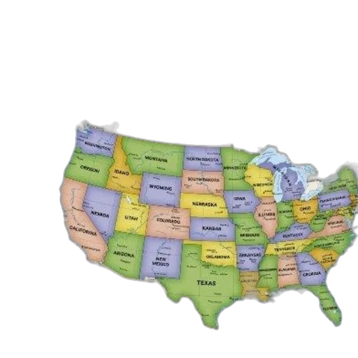 map, united, states, various transparent PNG cut-out