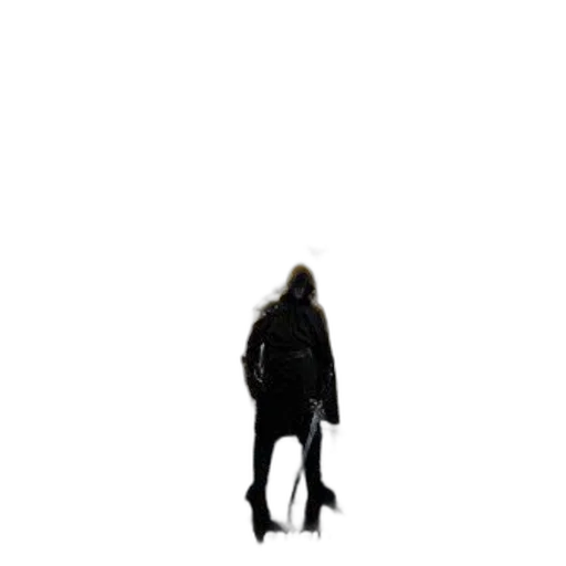 jacket, dress, creature, staff transparent PNG cut-out