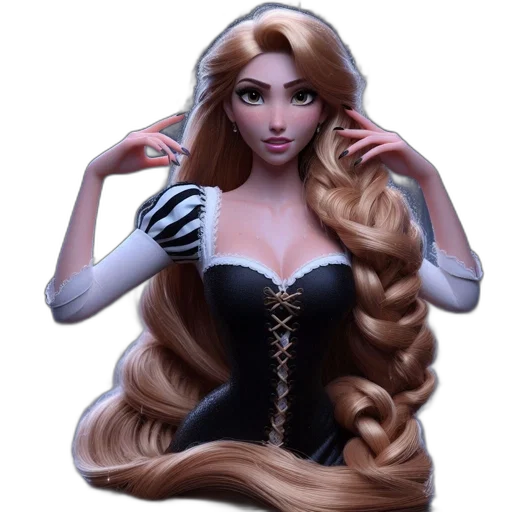dress, hair, crown, jewelry transparent PNG cut-out