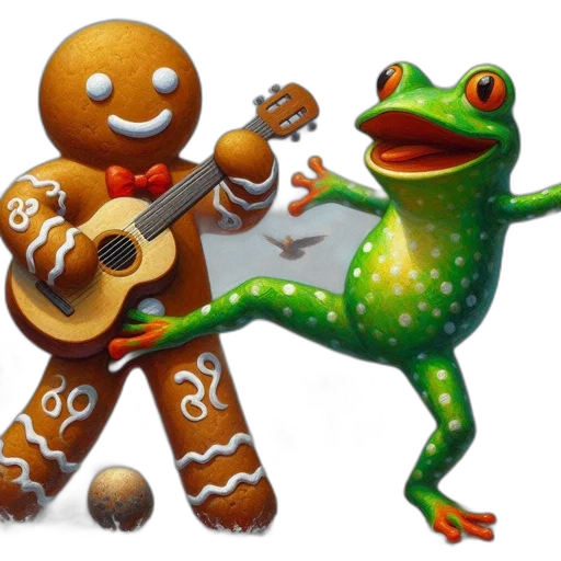concept art, 3d render, photorealistic, gingerbread transparent PNG cut-out