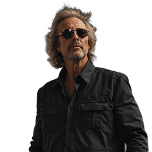 jacket, staff, hair, neil transparent PNG cut-out