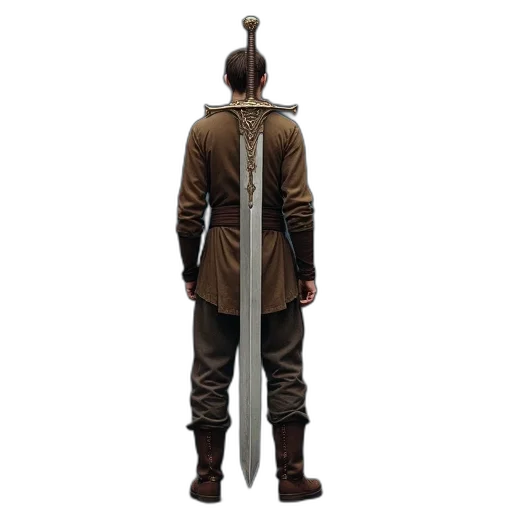 sword, jacket, staff, weapon transparent PNG cut-out