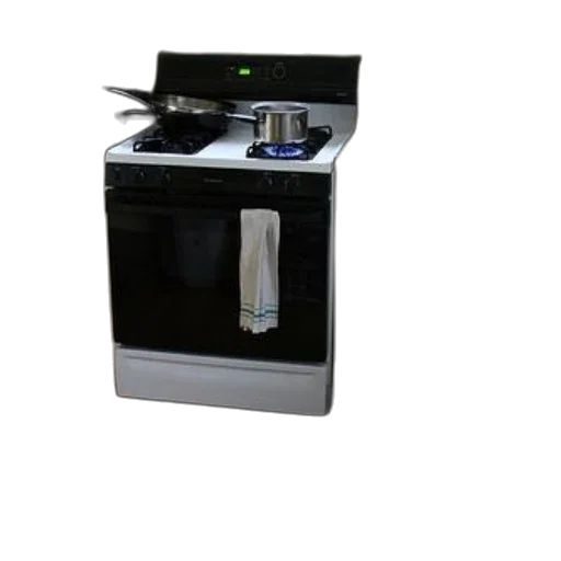 robot, 3d render, kitchen, white transparent PNG cut-out