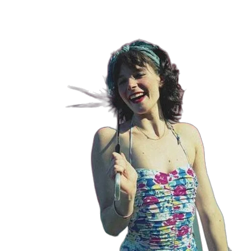 dress, umbrella, vaporwave, 3d render transparent PNG cut-out