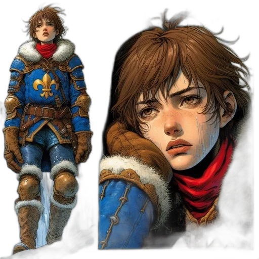 jacket, face, concept art, fantasy art transparent PNG cut-out