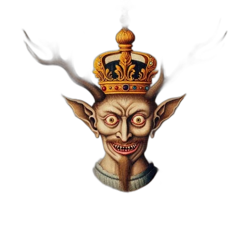 crown, mask, staff, face transparent PNG cut-out