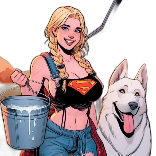 comic book art, cartoon, concept art, young transparent PNG cut-out