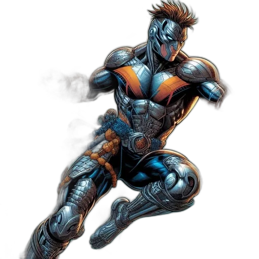 comic book art, concept art, cyberpunk, fantasy art transparent PNG cut-out